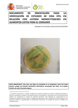 Listeria monocytogenes verificación de estudios de vida útil en ALC