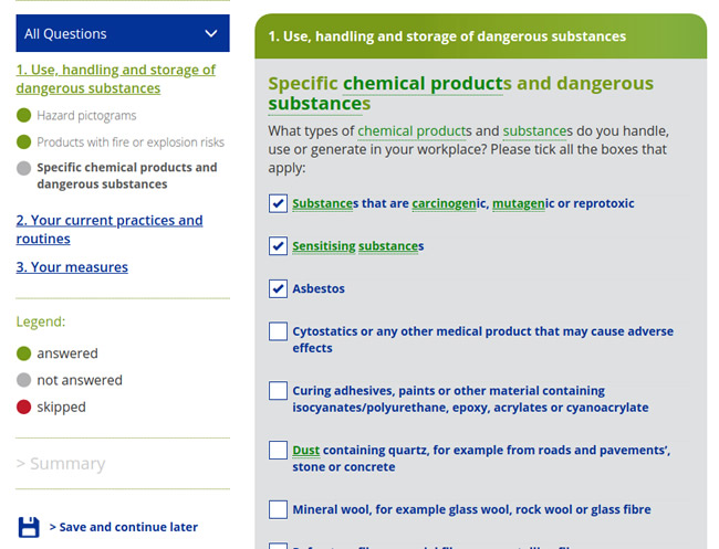 Guia interactiva para gestión de sustancias químicas peligrosas